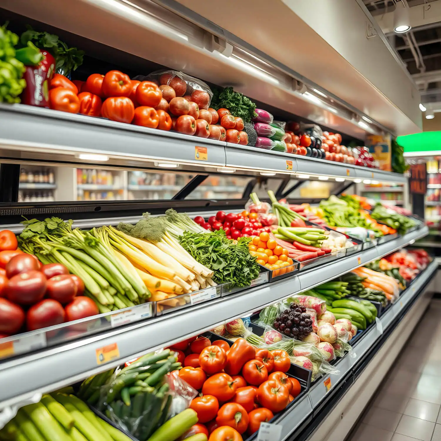 Supermercado con equipos y operación monitoreada